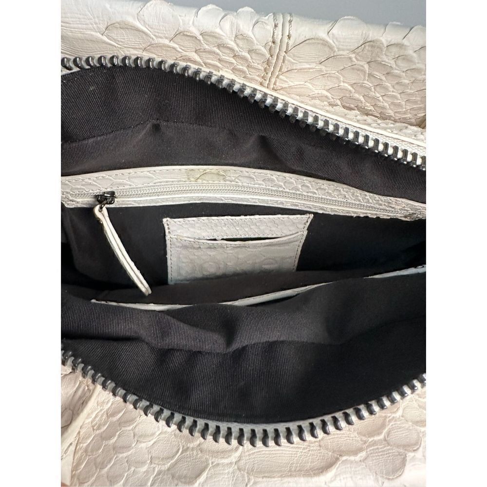 Botkier Ivory Leroy Embossed Anaconda Satchel Size 15” x 6.25” x 8.25”. #M-0925 - Picture 8 of 15